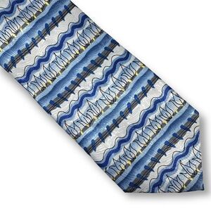 J. Garcia Wetlands II Collection Twenty Five blue gray‎ Tie